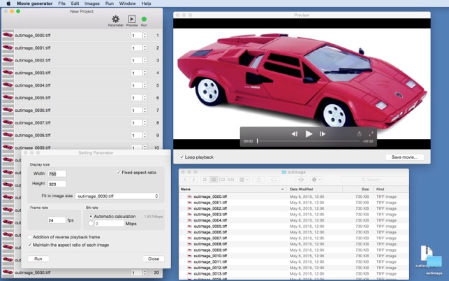 Movie generator - Generate movies from i