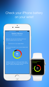 Battery Monitor - check your phone battery on your wrist screenshot 1