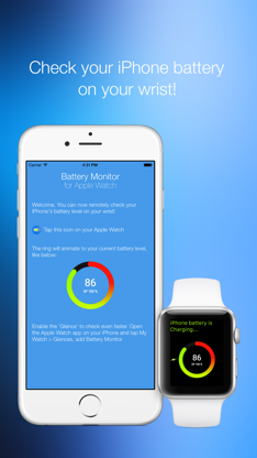 Battery Monitor - check your phone battery on your wrist screenshot 1