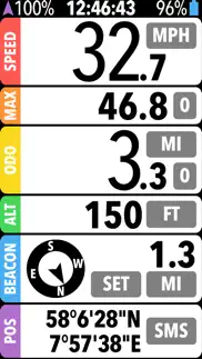 speed - a dashboard for driving, boating, biking and hiking iphone screenshot 1