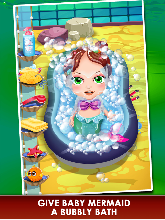 Mermaid Mommys New Born Baby Doctor - my newborn salon and make-up games for kids 2
