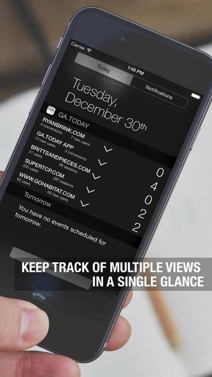 GA.TODAY Widget for Google Analytics