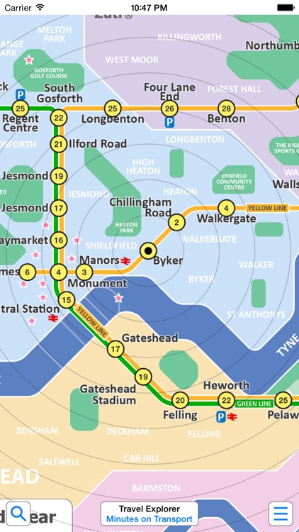 Tyne and Wear Metro - Map and route planner by Zuti