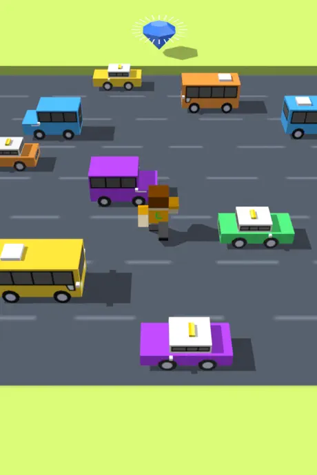 過馬路大暴走3D－ 瘋狂撿寶石，小心別撞車