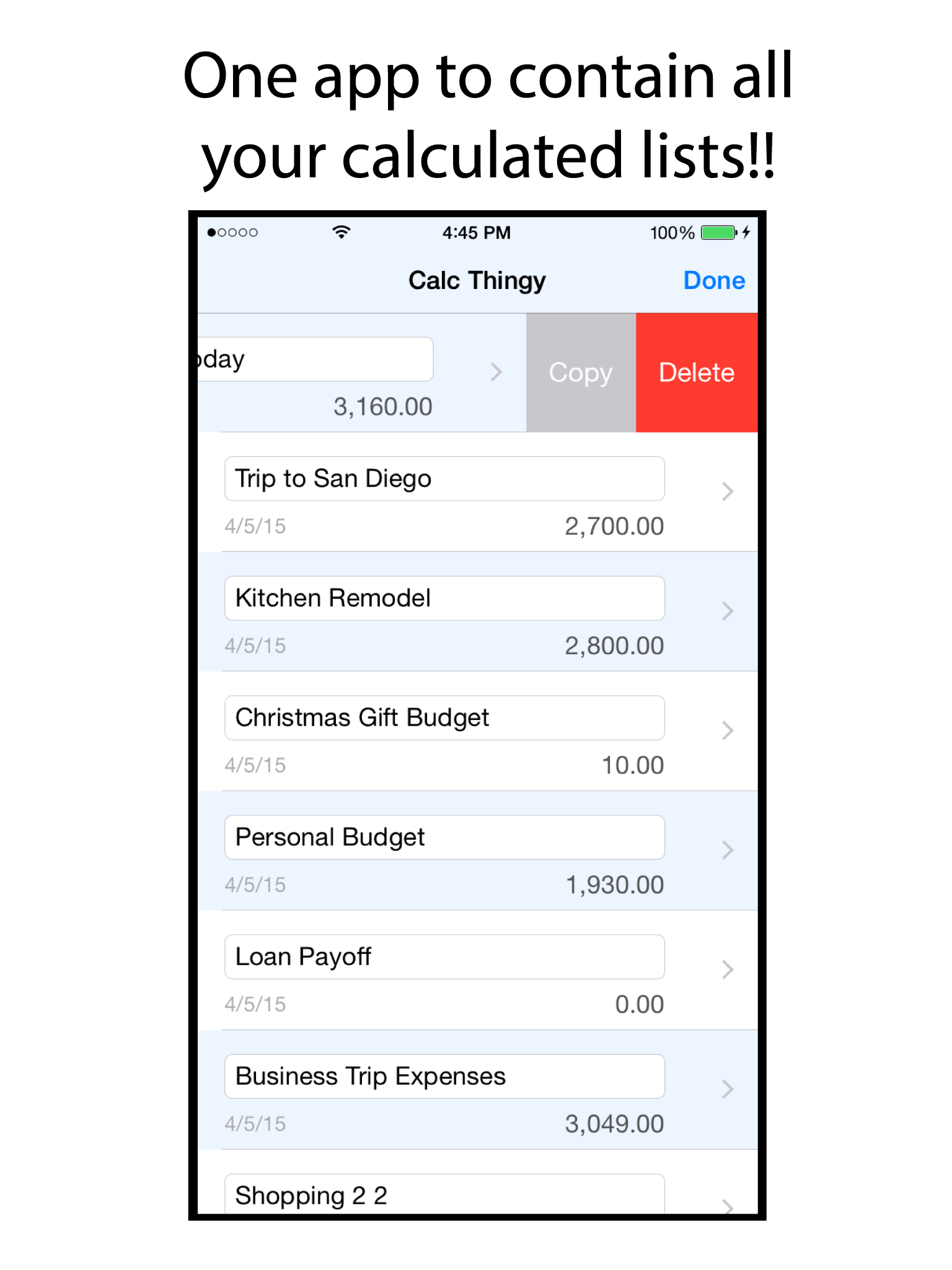 Calc Thingy - Calculate your lists screenshot 8