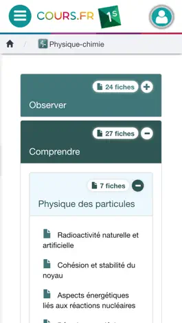 Game screenshot Cours.fr 1S apk