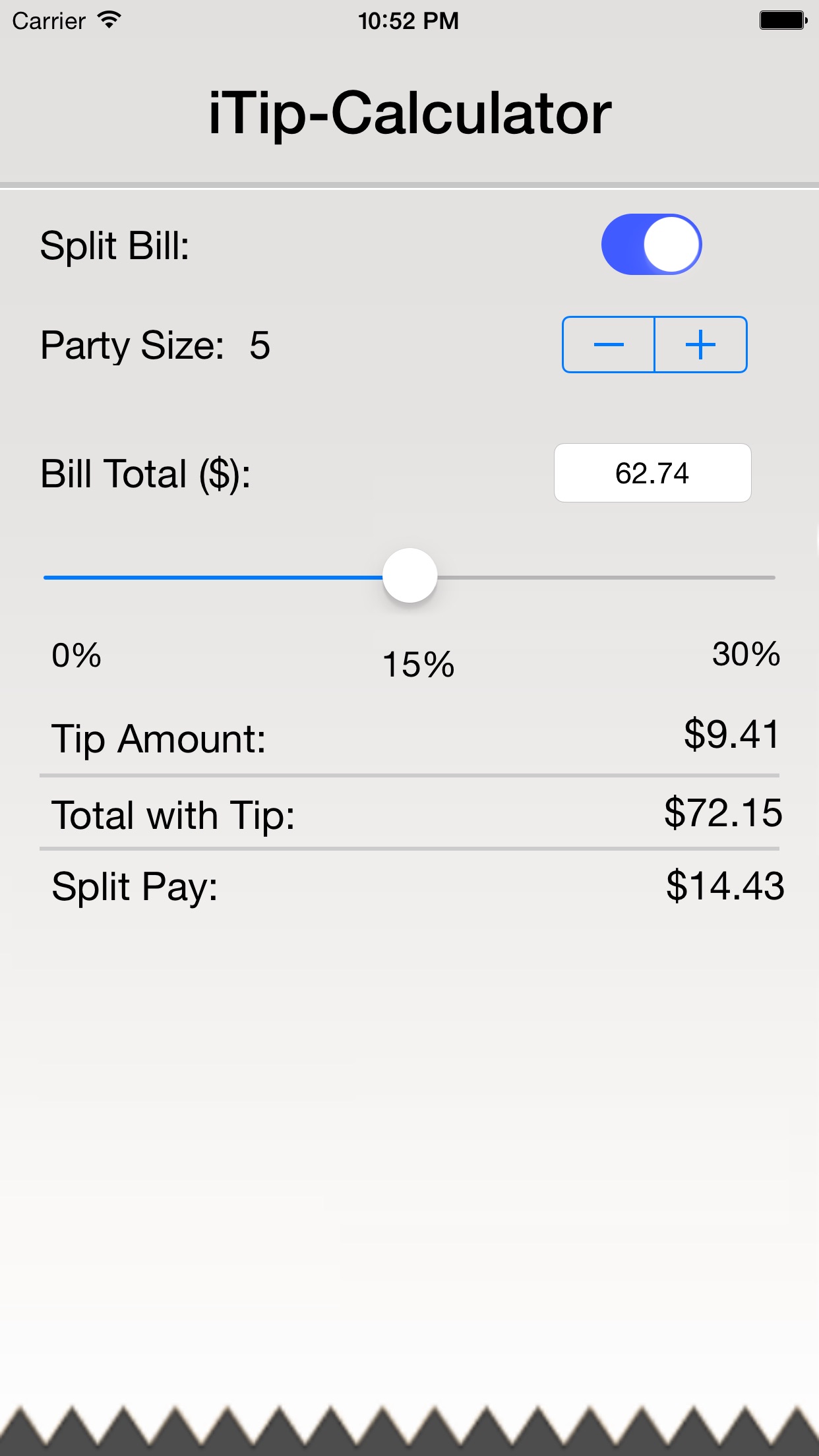 Screenshot 2 of iTip-Calculator