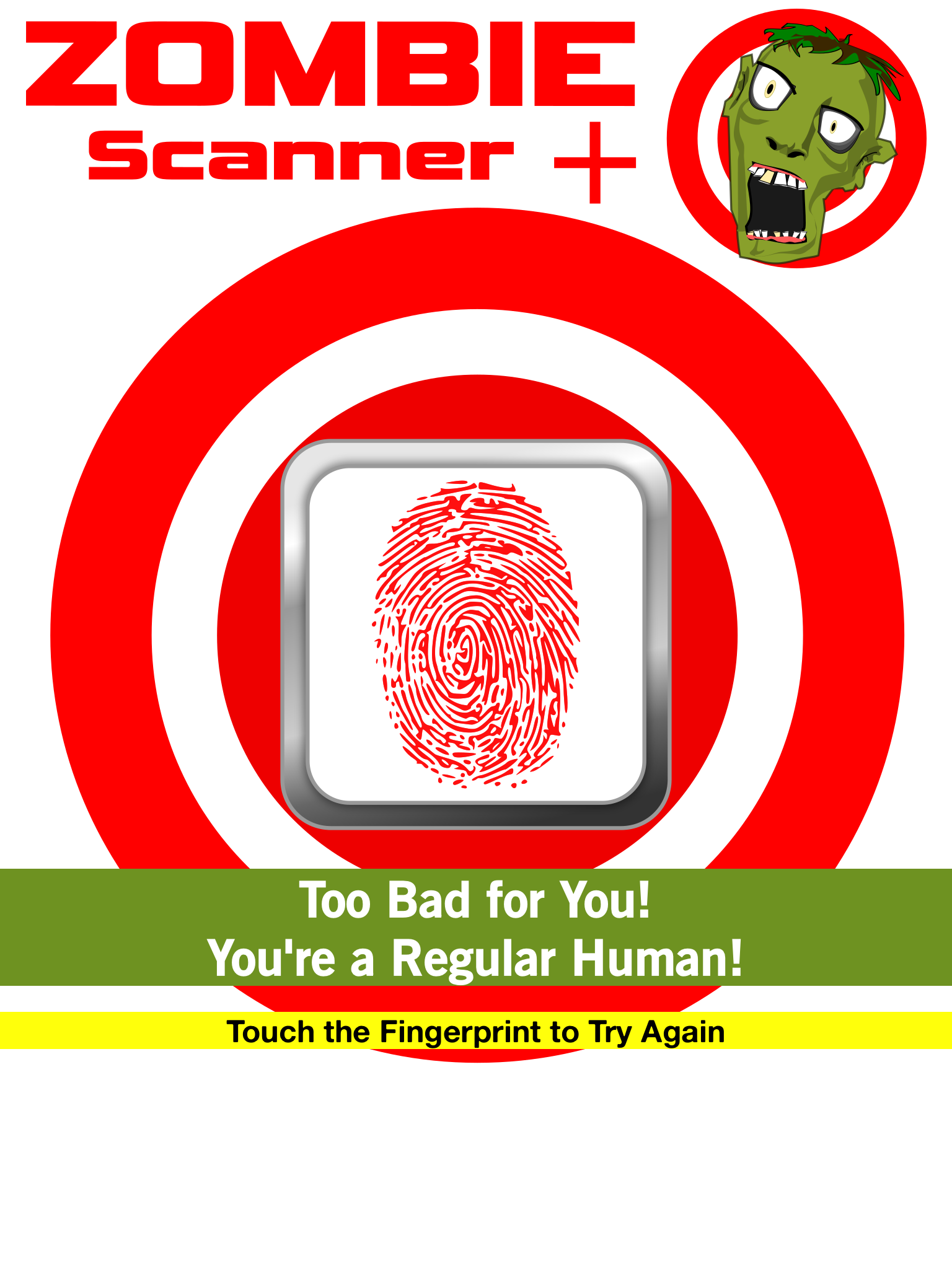 Zombie Scanner - Are You a Zombie? Fingerprint Touch Detector Test