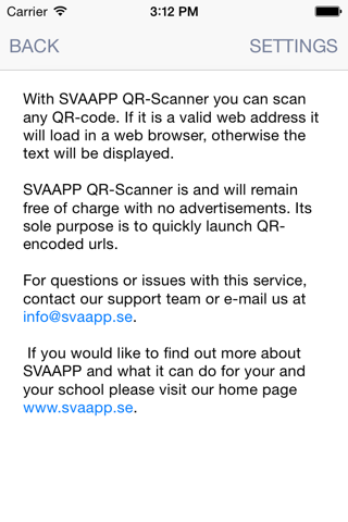 Svaapp QR-scanner screenshot 2