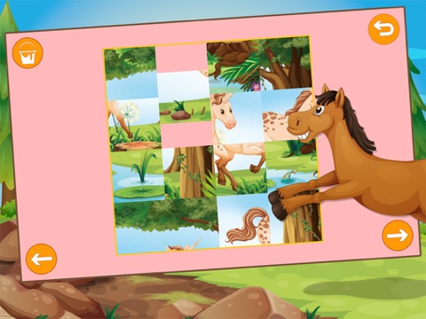 Screenshot #6 pour Kids Sliding Puzzle Horses free