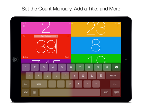 Simple Counter – Tally Counters and Scorekeeper Done Right iPad screenshot 4 - Productivity app