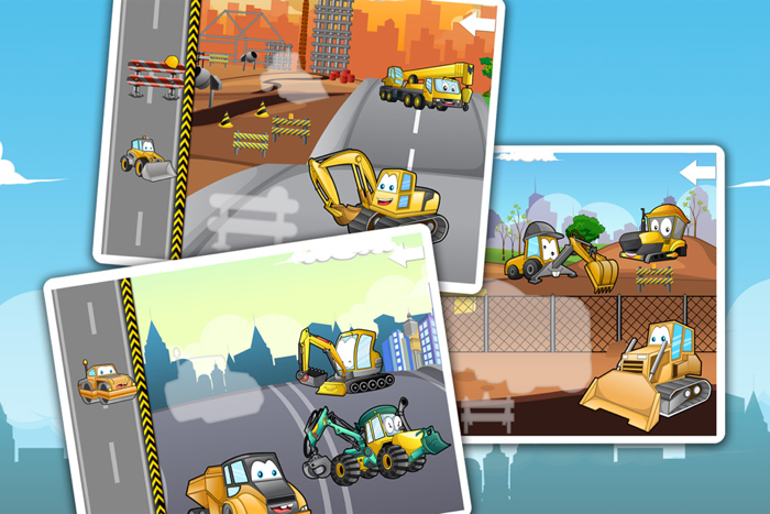 Big machines and trucks puzzles for young boys