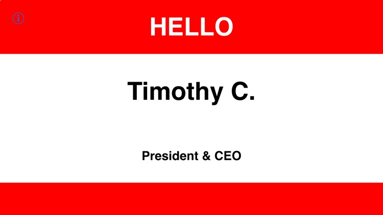 NAMETAGGER Fun, Funny NameTag w/ Name & Title! Landscape, Portrait & Watch Modes screenshot-3