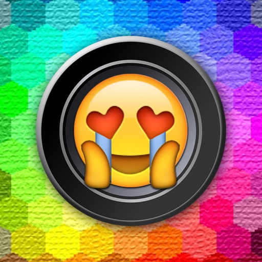 Emoji Stickers Camera (Photo Effects + Camera + Stickers + Emoji + Fun Words Meme) icon