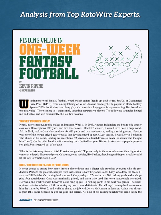RotoWire Fantasy Football Guide 2015