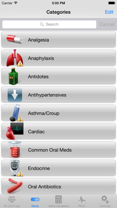 EMRA Peds Meds Screenshot