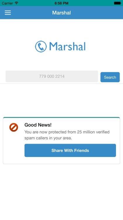Marshal App Protect you from Spam and Scam