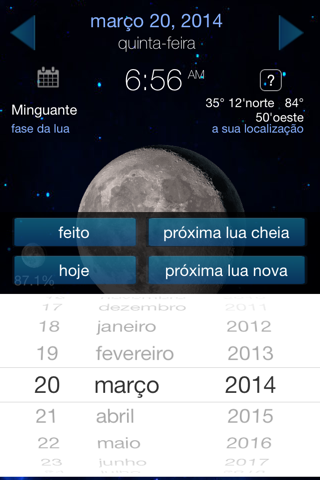 Lunar Phase calendar for the moon screenshot 2