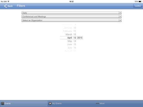 UNOG Events iPad screenshot