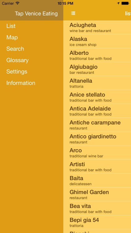 Tap Venice Eating