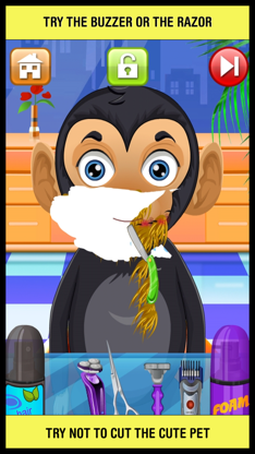 Animal Shave Pet Hair Salon Game for Kids Free screenshot 2