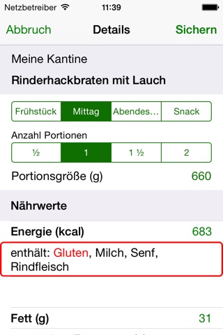 Foodblink – Nutritional data in the blink of a code screenshot 2