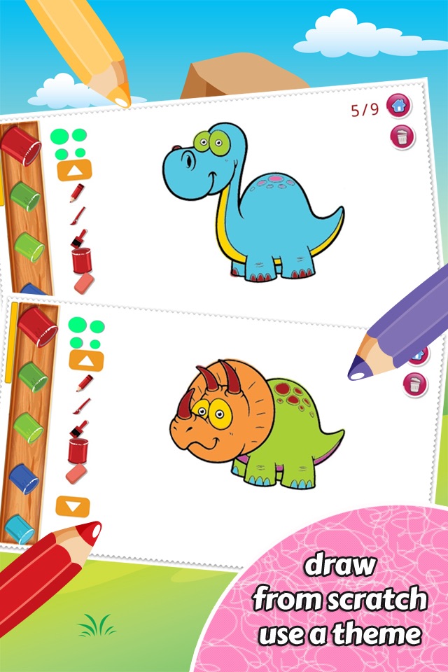 Dino Coloring Book Drawing for Kid Games screenshot 2
