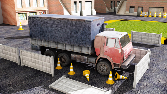Camión de basura 3D Parking Simulador - Basura Camión contenedor Steer juego de conducción