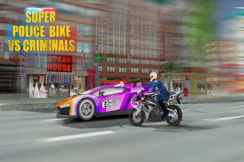 Super Police Bike Race VS Criminals 3D screenshot 2