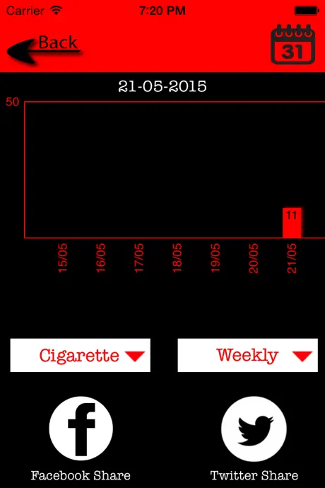 Cigarette Tracker App