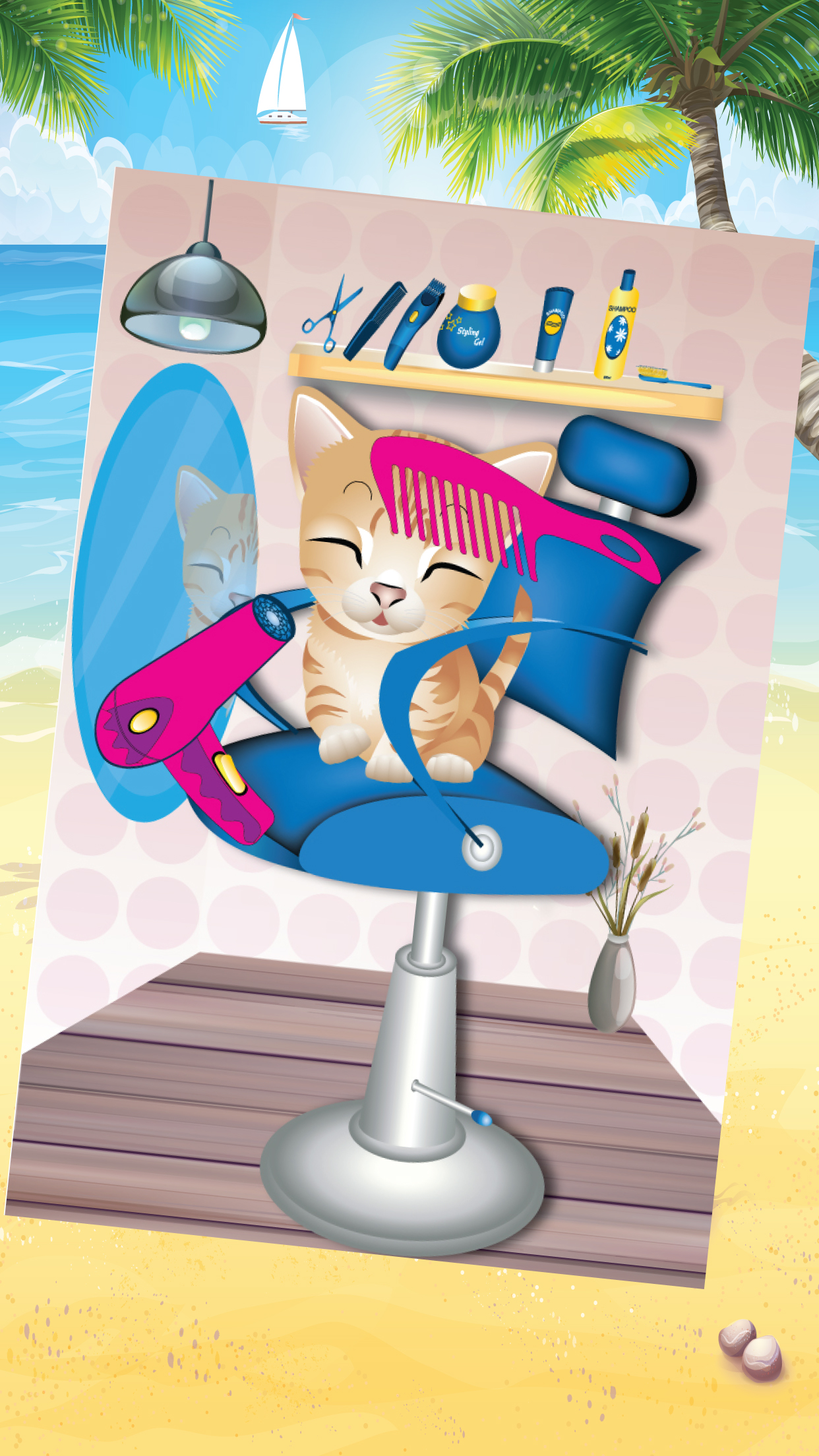 Cute Kitty Salon - Crazy little pet wash, dressup and cat makeover spa salon game screenshot 3