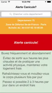 Alerte Canicule screenshot #1 for iPhone