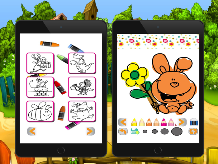 cartoon coloring page and book for kid