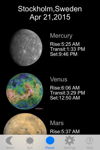 Moon Phase & Sun Rise/Set screenshot 2