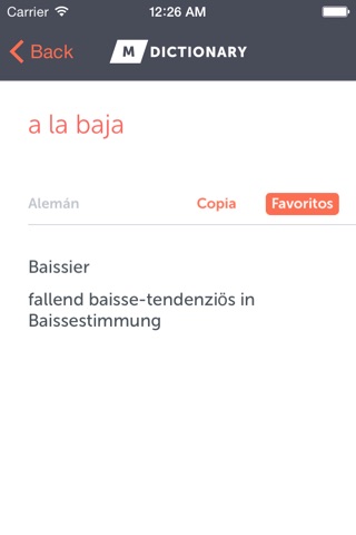 MDictionary - Diccionario Español–Alemán de términos de negocios y finanzas screenshot 3