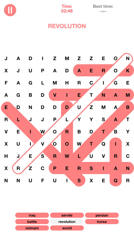 #3. Word Search - Spot the Hidden Words Puzzle Game (iOS) 由: Nicholas Detwattananun