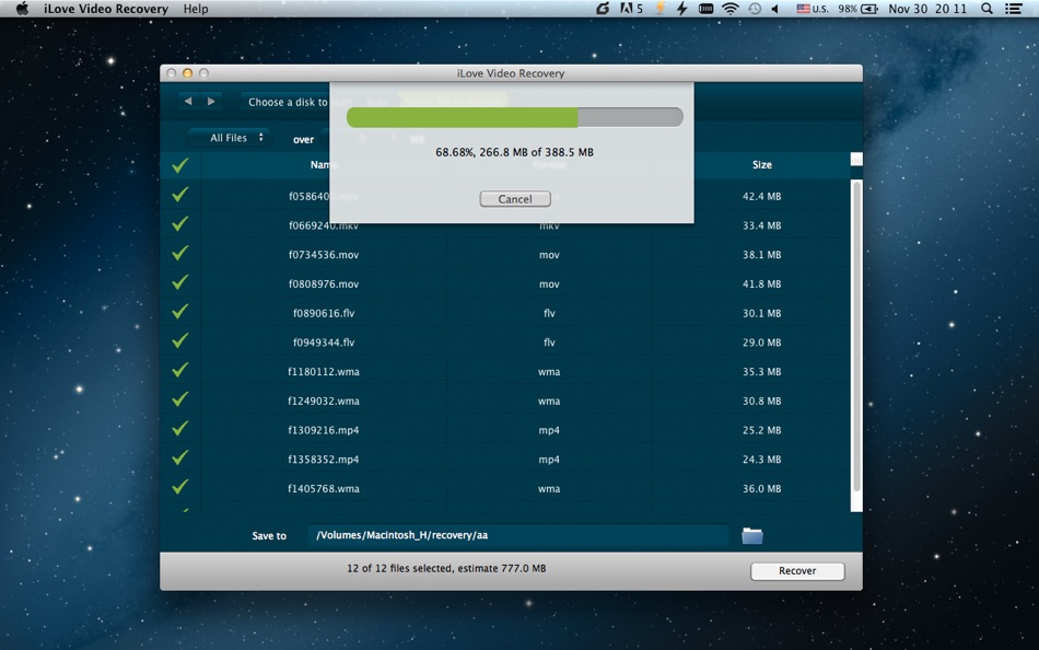 #4. iLove Video Recovery (macOS) 由: 平 吕