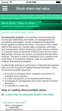 Stock Value Fundamental Dow Jones Course iPhone image 4