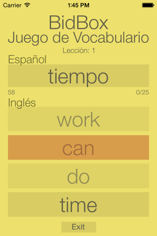 Spanish 102 - Vocabulary screenshot 4