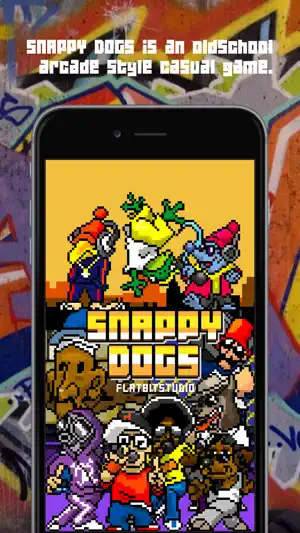 SNAPPY DOGS | 8bit hip hop casual game! screenshot 1