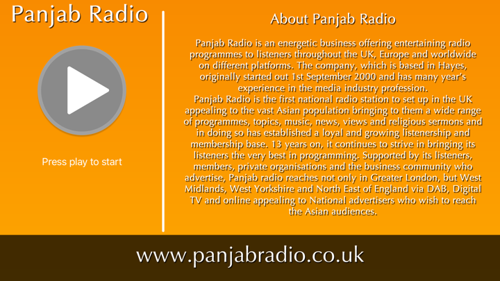 Screenshot #1 pour Panjab Radio