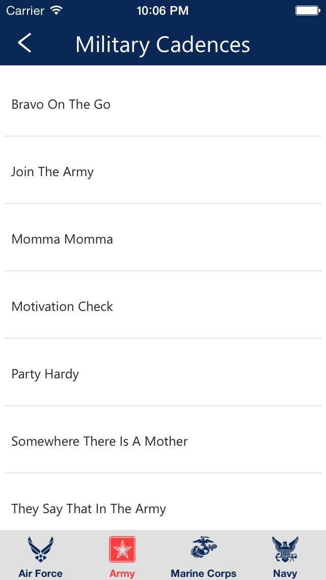 U.S. Military Cadences — Army Navy Air Force and Marine Corps