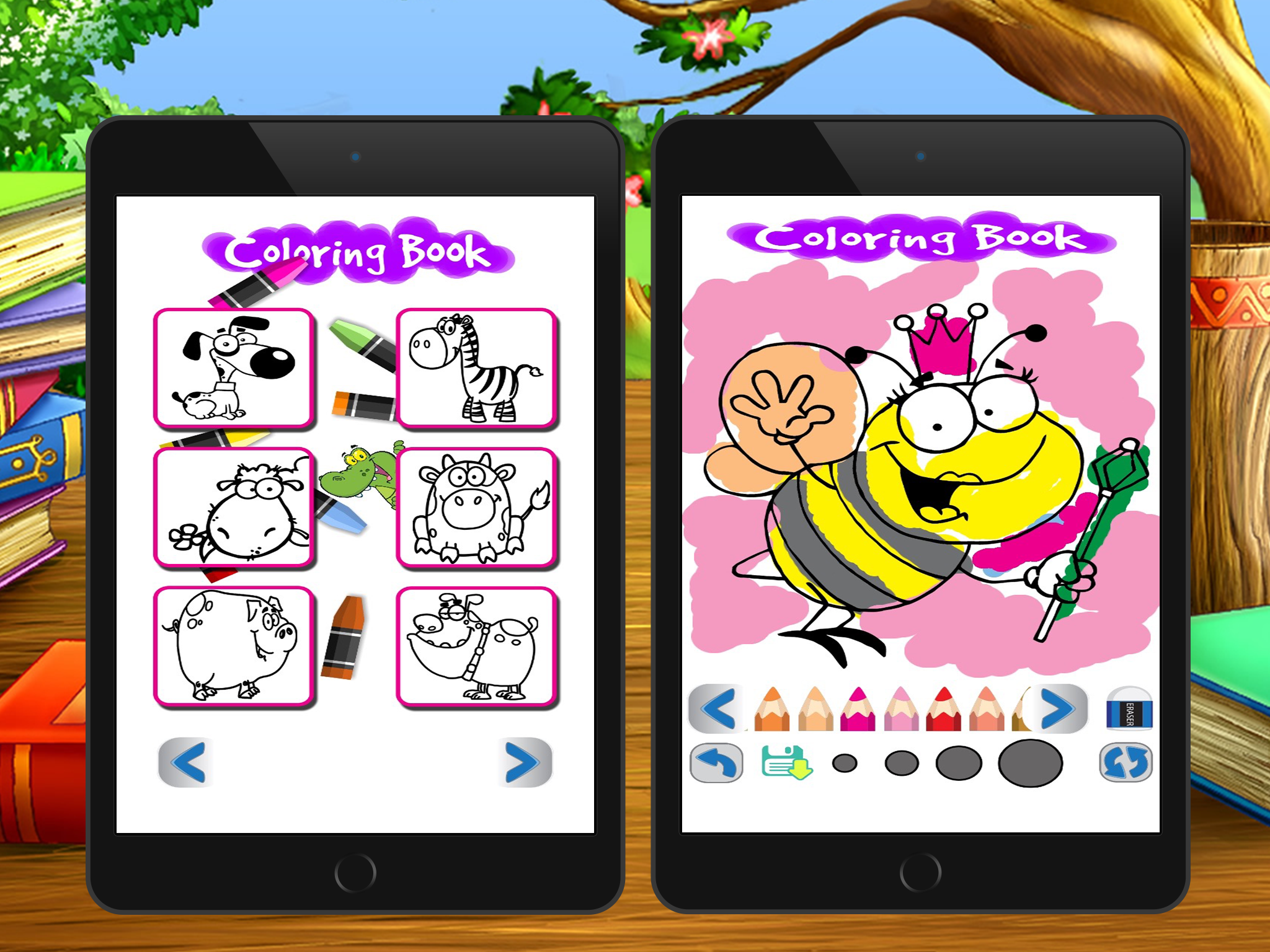 cartoon coloring draw book art game for kid screenshot 7