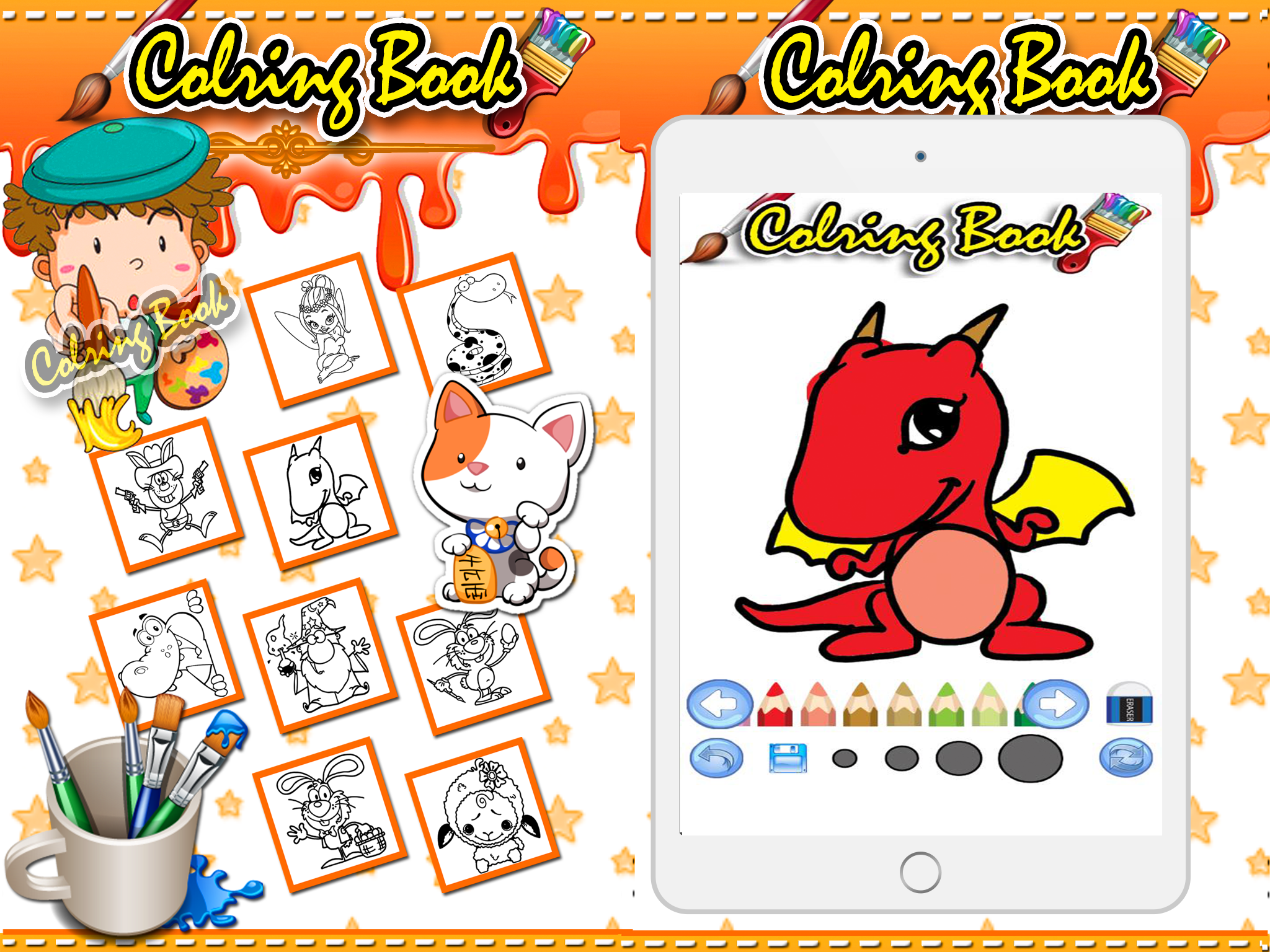 Drawing & Coloring Book for little Kids