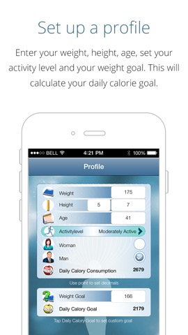 Calorie Counter Free - lose weight, gain fitness, track calories and reach your weight goal with this app as your palのおすすめ画像1