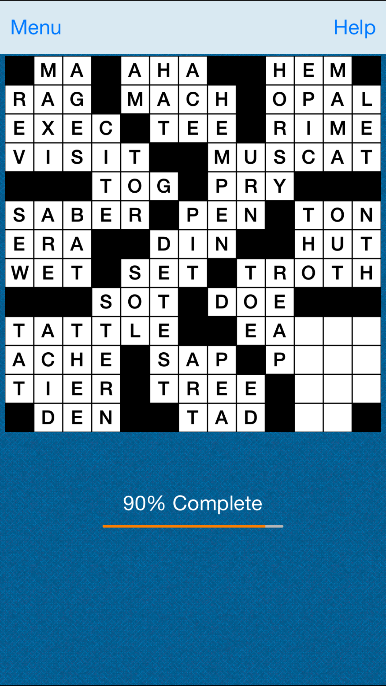 Crossword Fill-In Puzzle - Daily FLN