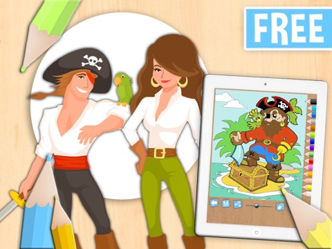 Screenshot #4 pour Peindre des pirates -jeu éducatif de coloriage de pirates pour garçons et filles de 1 à 6 ans