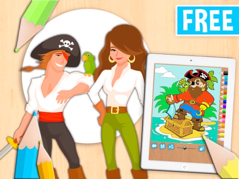 Screenshot #4 pour Peindre des pirates -jeu éducatif de coloriage de pirates pour garçons et filles de 1 à 6 ans