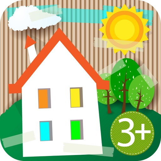 HugDug Houses - Little kids build their own house and make art with amazing stickers icon