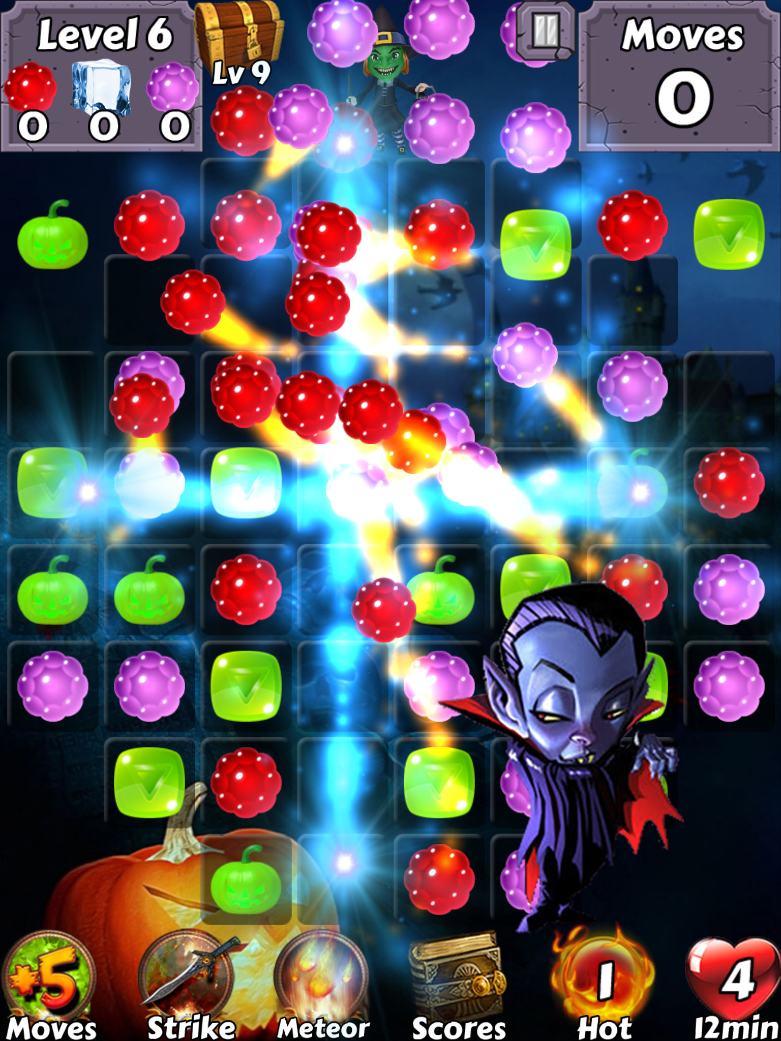 Trick or Treat Heroes - Match yummy candy and swipe halloween sweets to collect magic gems screenshot 6